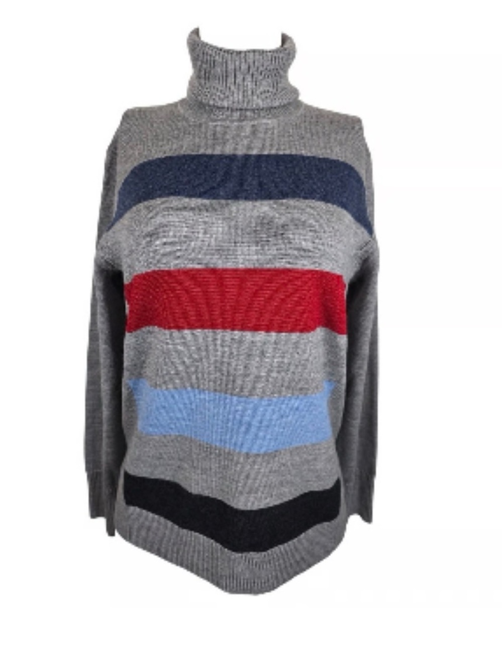 Pendleton 100% Merino Wool  Sweater Turtleneck Colorblock Retro Fall Size M